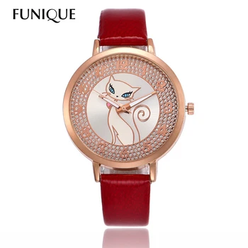 FUNIQUE Minimalist Women Rhinestone Watch Leather Quartz Wrist Watch Sweet Cat Feminino Bracelet Women For Dropshipping
FUNIQUE Minimalist Women Rhinestone Watch Leather Quartz Wrist Watch Sweet Cat Feminino Bracelet Women For Dropshipping