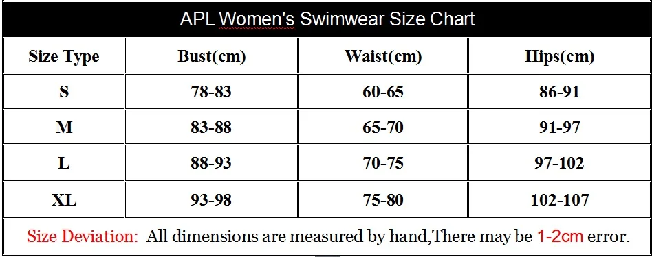 Size chart S M L XL