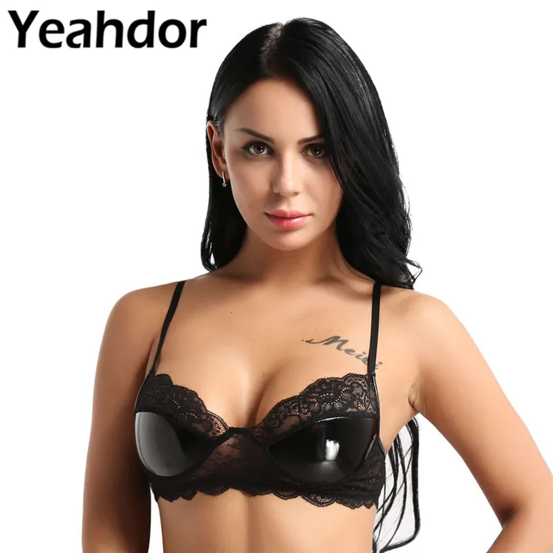 Sexy Womens Black Soft Adjustable Spaghetti Straps Lingerie Lace Faux Leather Wire-free Unlined Bra Party Nightclub Sexy Tops
Sexy Womens Black Soft Adjustable Spaghetti Straps Lingerie Lace Faux Leather Wire-free Unlined Bra Party Nightclub Sexy Tops
