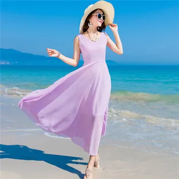 Holiday Hot Sale Rushed Solid Chiffon Dress 2019 Summer Women's Dresses Tall Waist Sleeveless V-neck Women Party Vestidos Mujer
Holiday Hot Sale Rushed Solid Chiffon Dress 2019 Summer Women's Dresses Tall Waist Sleeveless V-neck Women Party Vestidos Mujer