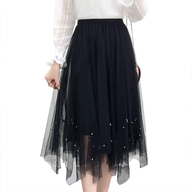 grey tulle spring summer girls office mesh beading skirts high waisted asymmetric pleated womens skirts
grey tulle spring summer girls office mesh beading skirts high waisted asymmetric pleated womens skirts