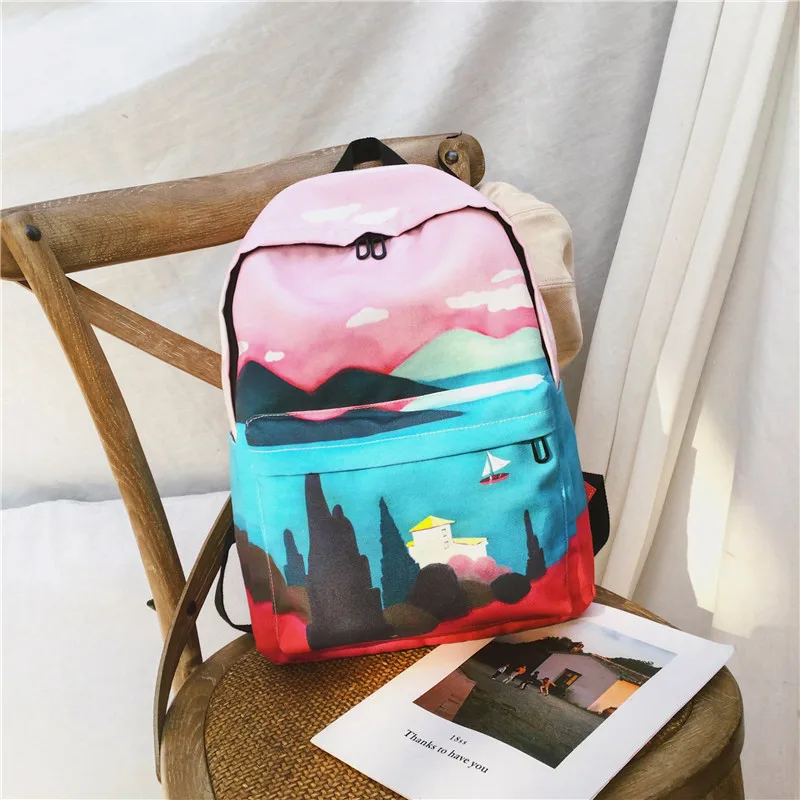Fashion 2019 Backpack Women Preppy School Bags For Teenagers Backpack Female Travel Bags Girls Landscape print Backpack Mochilas
Fashion 2019 Backpack Women Preppy School Bags For Teenagers Backpack Female Travel Bags Girls Landscape print Backpack Mochilas