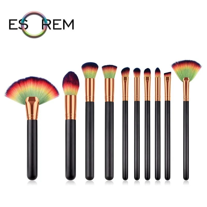 ESOREM 10pcs Makeup Blending Brush Multicolor Synthetic Hair Makeup Brushes Set Dense Fan Powder Brush Pinceaux Maquillage T-10
ESOREM 10pcs Makeup Blending Brush Multicolor Synthetic Hair Makeup Brushes Set Dense Fan Powder Brush Pinceaux Maquillage T-10
