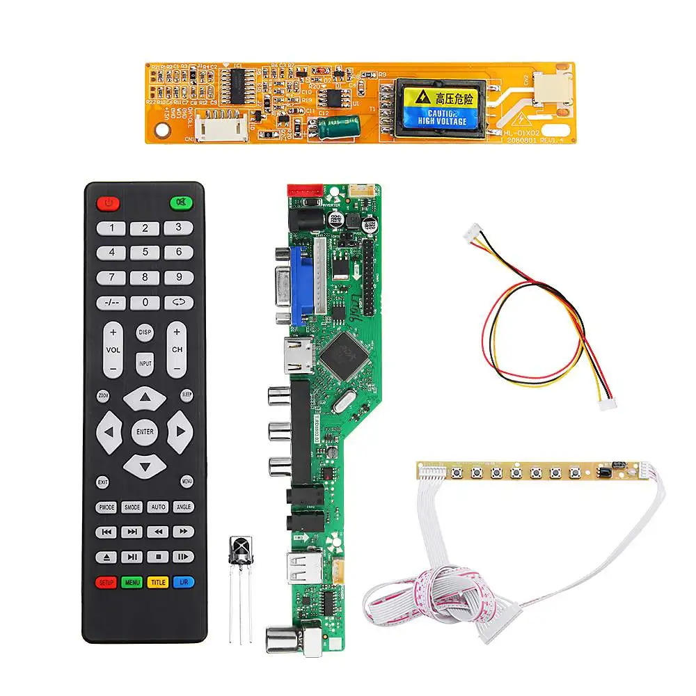 Digital Signal DVB-T2 DVB-T/C Universal LCD TV Controller Driver Board+7 Key Button+ 2Ch 6bit 30pin+Inverter T.RD8503.03
Digital Signal DVB-T2 DVB-T/C Universal LCD TV Controller Driver Board+7 Key Button+ 2Ch 6bit 30pin+Inverter T.RD8503.03