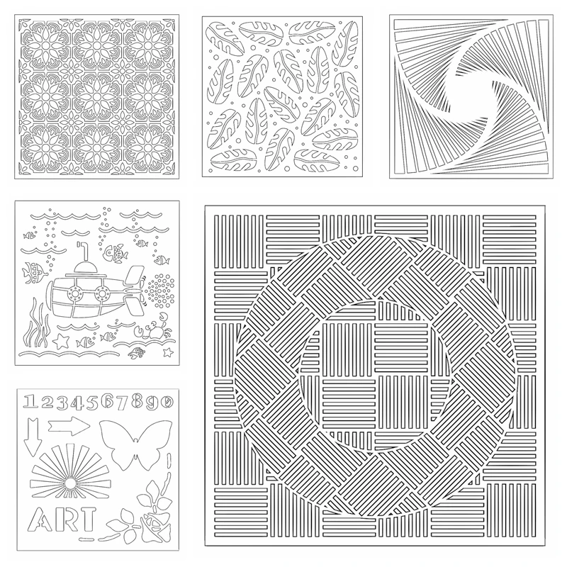 Submarine Butterfly Leaves Square Plastic Stencil Drawing Sheet DIY Card Album Making Crafts Scrapbooking New Stencil 2019
Submarine Butterfly Leaves Square Plastic Stencil Drawing Sheet DIY Card Album Making Crafts Scrapbooking New Stencil 2019
