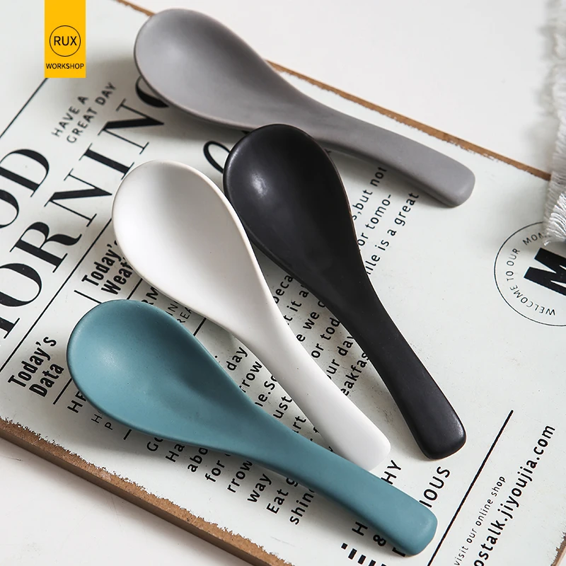 RUX WORKSHOP Nordic matte ceramic bowl spoon rice spoon household tableware spoon small spoon
RUX WORKSHOP Nordic matte ceramic bowl spoon rice spoon household tableware spoon small spoon