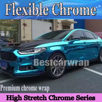 2017 Light Blue Chrome Car Wrap High stretchable With Air Bubble Free Vehicle Covers Fleixble Chrome foil 1.52*20M/Roll
2017 Light Blue Chrome Car Wrap High stretchable With Air Bubble Free Vehicle Covers Fleixble Chrome foil 1.52*20M/Roll