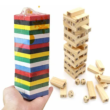 54PCS Wooden Montessori Building Blocks Domino Toys For Children Kids Colorful Wood Tower Stacker Board Game Learning Kids Toy
54PCS Wooden Montessori Building Blocks Domino Toys For Children Kids Colorful Wood Tower Stacker Board Game Learning Kids Toy