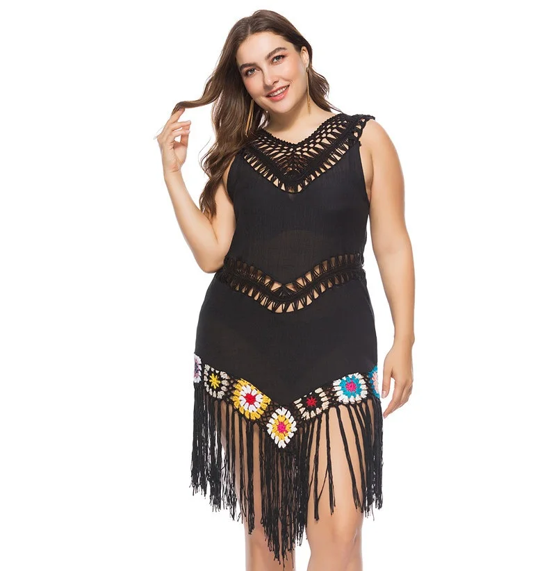 IASKY 2019 crochet plus size Tunics for Beach Women Swimsuit Cover up Swimwear Cover ups tassel Beachwear Pareo Beach Dress
IASKY 2019 crochet plus size Tunics for Beach Women Swimsuit Cover up Swimwear Cover ups tassel Beachwear Pareo Beach Dress