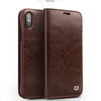 QIALINO Business Wallet Cards phone Case Genuine Leather Flip Cover For iphone XS MAX XR 8 7 6 PLUS
QIALINO Business Wallet Cards phone Case Genuine Leather Flip Cover For iphone XS MAX XR 8 7 6 PLUS