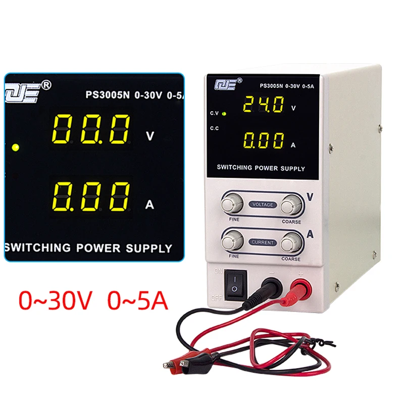 Digital Adjustable Laboratory Power Supply DC 30V 5A Phone Switching Power Supplies 220V Source Unit Mean Well PS3005N SMPS 30 V
Digital Adjustable Laboratory Power Supply DC 30V 5A Phone Switching Power Supplies 220V Source Unit Mean Well PS3005N SMPS 30 V