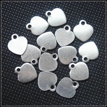 100pcs new stainless steel accessories pendants for charms bracelets making DIY jewelry components heart shape
100pcs new stainless steel accessories pendants for charms bracelets making DIY jewelry components heart shape