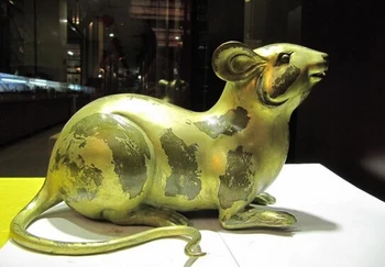 wholesale factory 7" Chinese exquisite Pure Copper Bronze 24K Gold Gild lovely mouse rat Statue 25% off
wholesale factory 7" Chinese exquisite Pure Copper Bronze 24K Gold Gild lovely mouse rat Statue 25% off