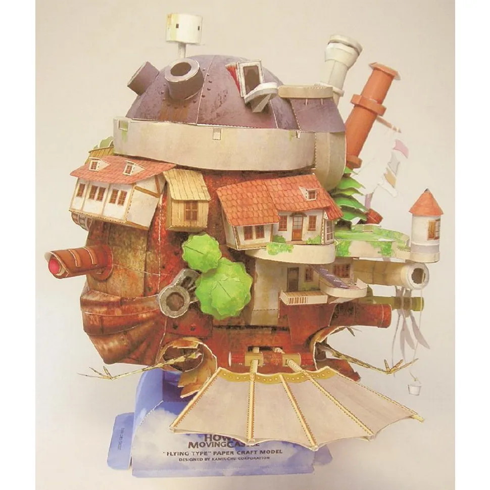 Howl s Moving Castle Fun 3d Metal Diy Miniature Model Kits Puzzle Toys Children Educational Boy Splicing Science Hobby Building us391