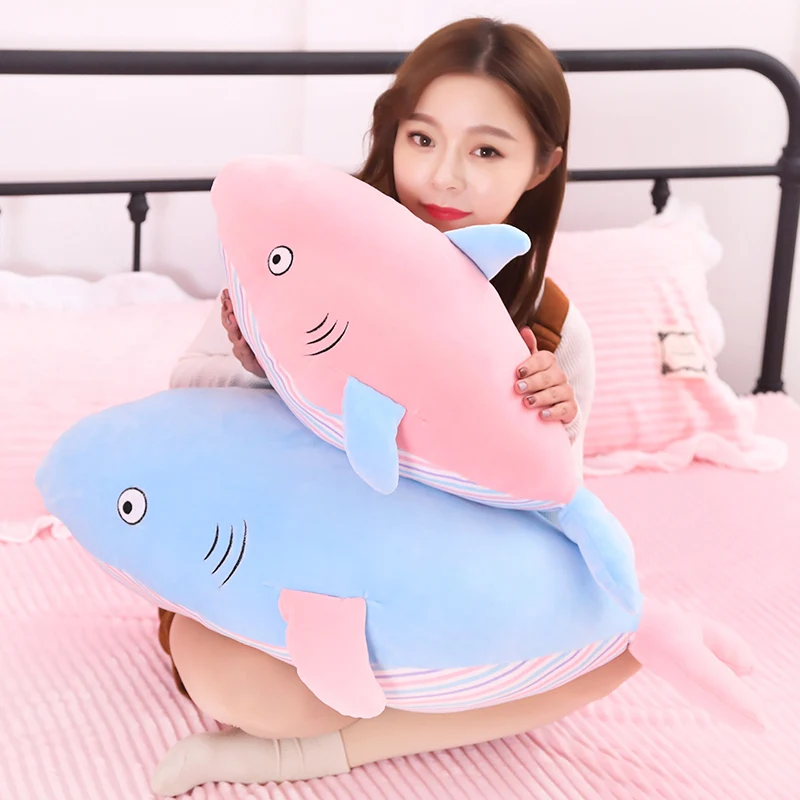 50/80cm Two paragraph Big Size Funny Soft Bite Shark Plush Toy Shark Pillow Appease Cushion Gift For Children Wholesalable toy
50/80cm Two paragraph Big Size Funny Soft Bite Shark Plush Toy Shark Pillow Appease Cushion Gift For Children Wholesalable toy