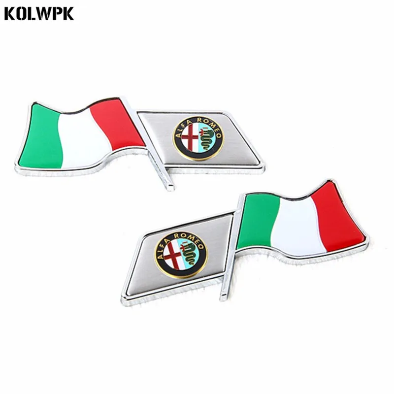 2018 New 2pcs univesal ABS plating Italy flag 3d auto car racing decorative emblem fender stickers for alfa romeo accessories
2018 New 2pcs univesal ABS plating Italy flag 3d auto car racing decorative emblem fender stickers for alfa romeo accessories