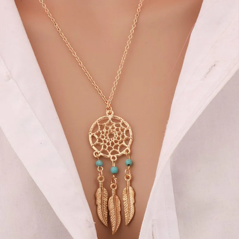 Fashion Dreamcatcher Feather Necklace Pendant Jewelry Wholesale A Clavicle Temperament Woman A Gift
Fashion Dreamcatcher Feather Necklace Pendant Jewelry Wholesale A Clavicle Temperament Woman A Gift