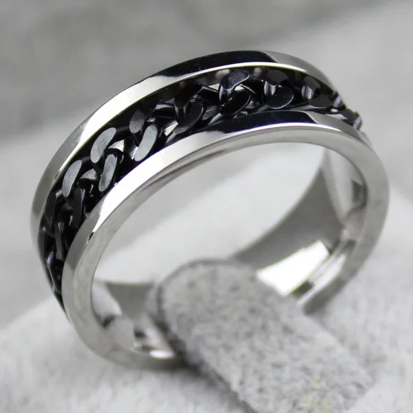 Wholesale Bulk 5Pcs Black Chain Spinner 316L Stainless Steel finger Ring Band Eternity Men Women Party Valentine Xmas Gift FREE
Wholesale Bulk 5Pcs Black Chain Spinner 316L Stainless Steel finger Ring Band Eternity Men Women Party Valentine Xmas Gift FREE