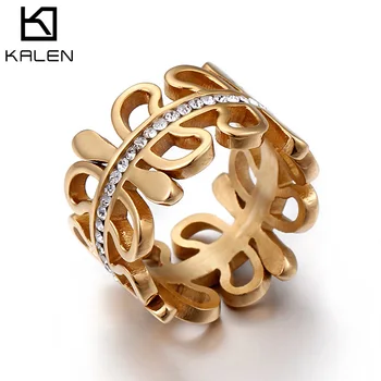 KALEN Unique Stainless Steel Gold & Color Anillos Mujer Fashion Rhinestone Finger Rings For Women Bague Femme Jewelry Girl Gift
KALEN Unique Stainless Steel Gold & Color Anillos Mujer Fashion Rhinestone Finger Rings For Women Bague Femme Jewelry Girl Gift