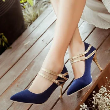 New Spring Women High Heels Buckle Strap Flock Pointed Toe Sexy Pumps Female Thin High Heel Shoes Classic Party Ladies Footwears
New Spring Women High Heels Buckle Strap Flock Pointed Toe Sexy Pumps Female Thin High Heel Shoes Classic Party Ladies Footwears