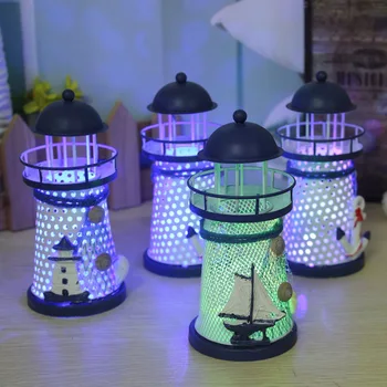 KiWarm Unique Vintage Mediterranean Style LED Lighthouse Iron Sculptures Ornaments Holiday Home Decoration Crafts Gift Wholesale
KiWarm Unique Vintage Mediterranean Style LED Lighthouse Iron Sculptures Ornaments Holiday Home Decoration Crafts Gift Wholesale