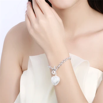 DOTEFFIL 925 Sterling Silver Solid Heart AAA Zircon Bracelet For Woman Charm Wedding Engagement Fashion Party Jewelry
DOTEFFIL 925 Sterling Silver Solid Heart AAA Zircon Bracelet For Woman Charm Wedding Engagement Fashion Party Jewelry