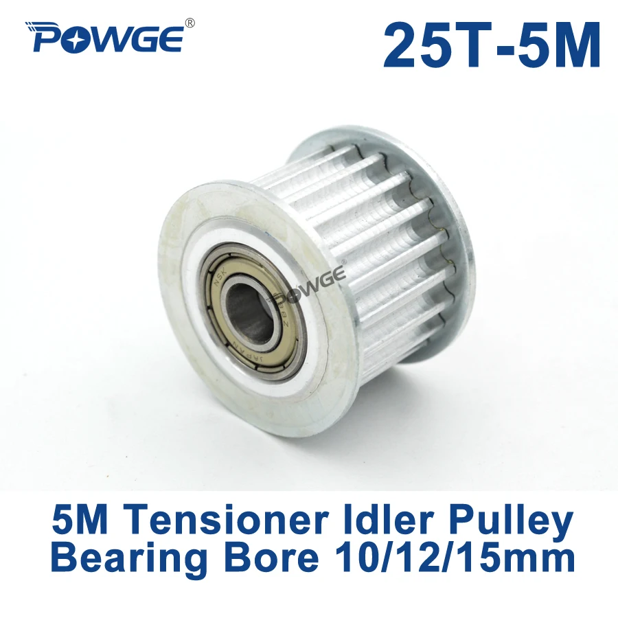 POWGE 25 Teeth 5M Idler Pulley Tensioner Wheel Bore 10/12/15mm with Bearing Guide HTD5M synchronous pulley 25T 25teeth
POWGE 25 Teeth 5M Idler Pulley Tensioner Wheel Bore 10/12/15mm with Bearing Guide HTD5M synchronous pulley 25T 25teeth