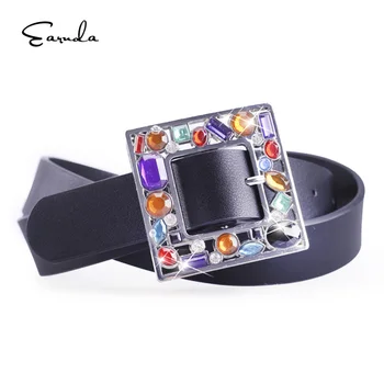 Earnda New Brand Designer Women's Belt With Colorful Diamond Pin Buckle Waist Belt Female PU Leather Style Strap For Jeans
Earnda New Brand Designer Women's Belt With Colorful Diamond Pin Buckle Waist Belt Female PU Leather Style Strap For Jeans