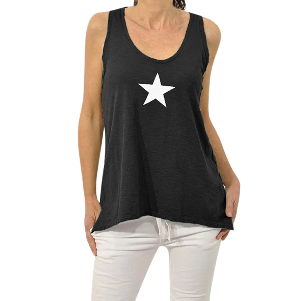 Women Summer Fsshion Comfortbal Sleeveless Star Printed Tops Loose Tank Tops Support Wholesale And Dropship
Women Summer Fsshion Comfortbal Sleeveless Star Printed Tops Loose Tank Tops Support Wholesale And Dropship