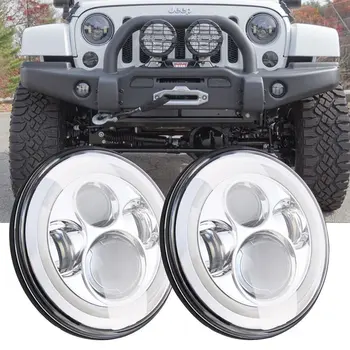 7" Inch Round 80W Hi/Lo Beam LED Headlights With Halo Ring Angel Eyes DRL For Jeep Wrangler JK TJ LJ 1997 - 2017 (DOT Approved)
7" Inch Round 80W Hi/Lo Beam LED Headlights With Halo Ring Angel Eyes DRL For Jeep Wrangler JK TJ LJ 1997 - 2017 (DOT Approved)