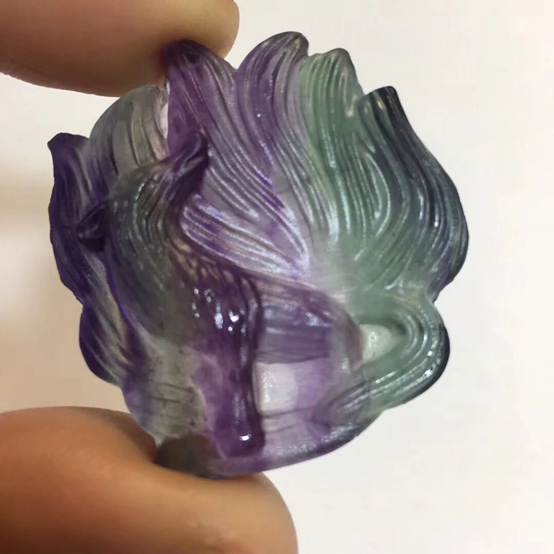 Wholesale Colorful Fluorite Natural Crystal Pendants Carved Nine Tails Fox Pendant Necklace Lucky for Women Men Crystal Jewelry
Wholesale Colorful Fluorite Natural Crystal Pendants Carved Nine Tails Fox Pendant Necklace Lucky for Women Men Crystal Jewelry