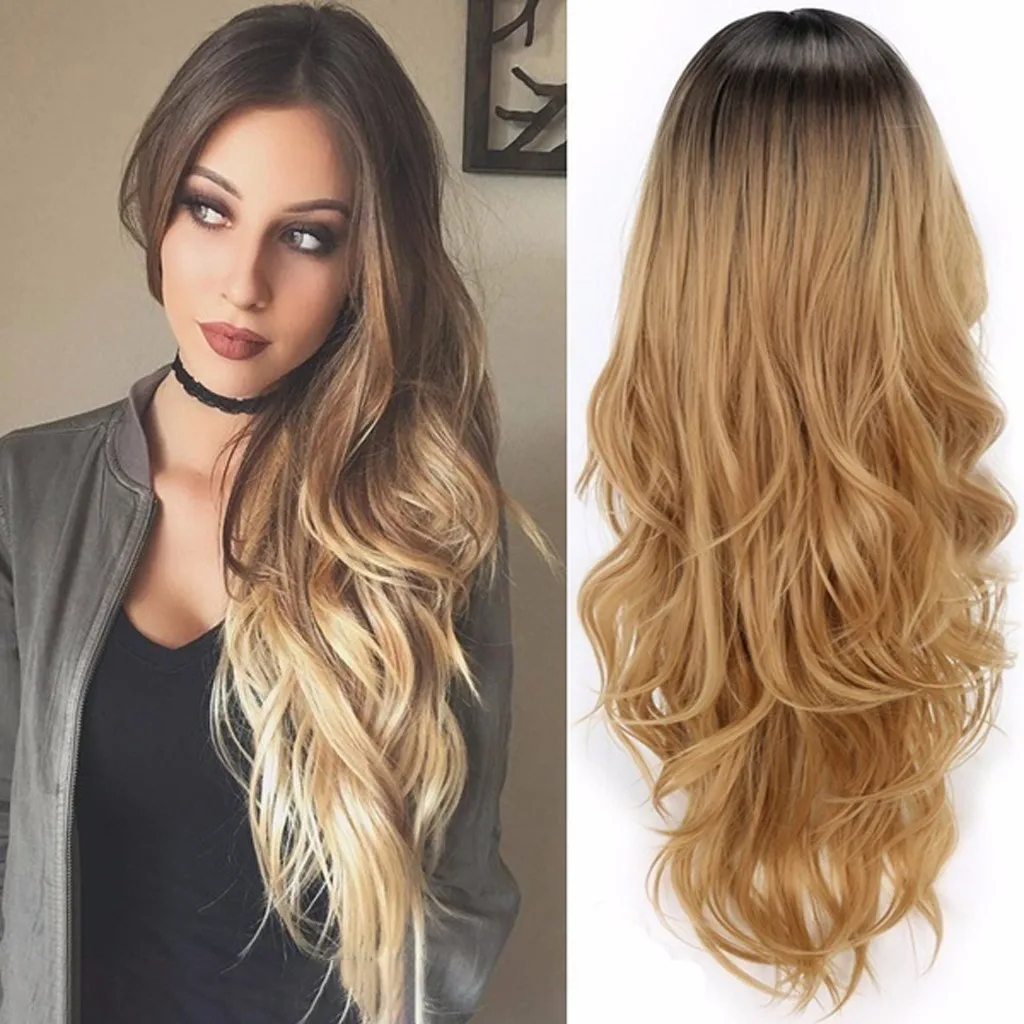 Fashion Long Curly Blonde Wigs Gradient Synthetic Fiber Wig Full Lace Wig Fashion Wavy Wig for Women 2U81213
Fashion Long Curly Blonde Wigs Gradient Synthetic Fiber Wig Full Lace Wig Fashion Wavy Wig for Women 2U81213