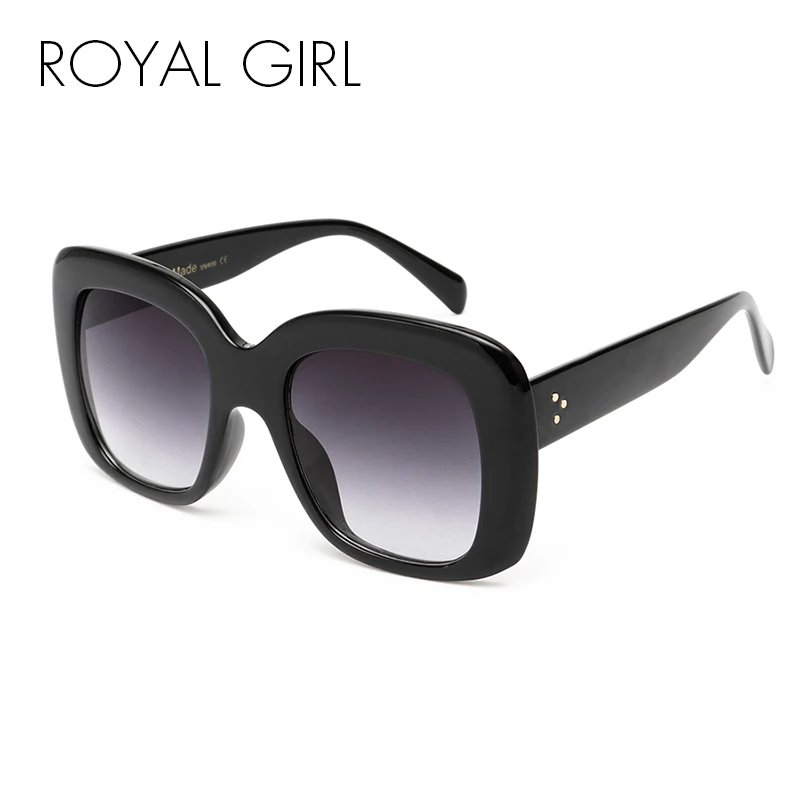 ROYAL GIRL Fashion Sunglasses Women Square Oversize Style Glasses Female Rivet UV400 Vintage Colored Eyewear Clear Frame ss190
ROYAL GIRL Fashion Sunglasses Women Square Oversize Style Glasses Female Rivet UV400 Vintage Colored Eyewear Clear Frame ss190