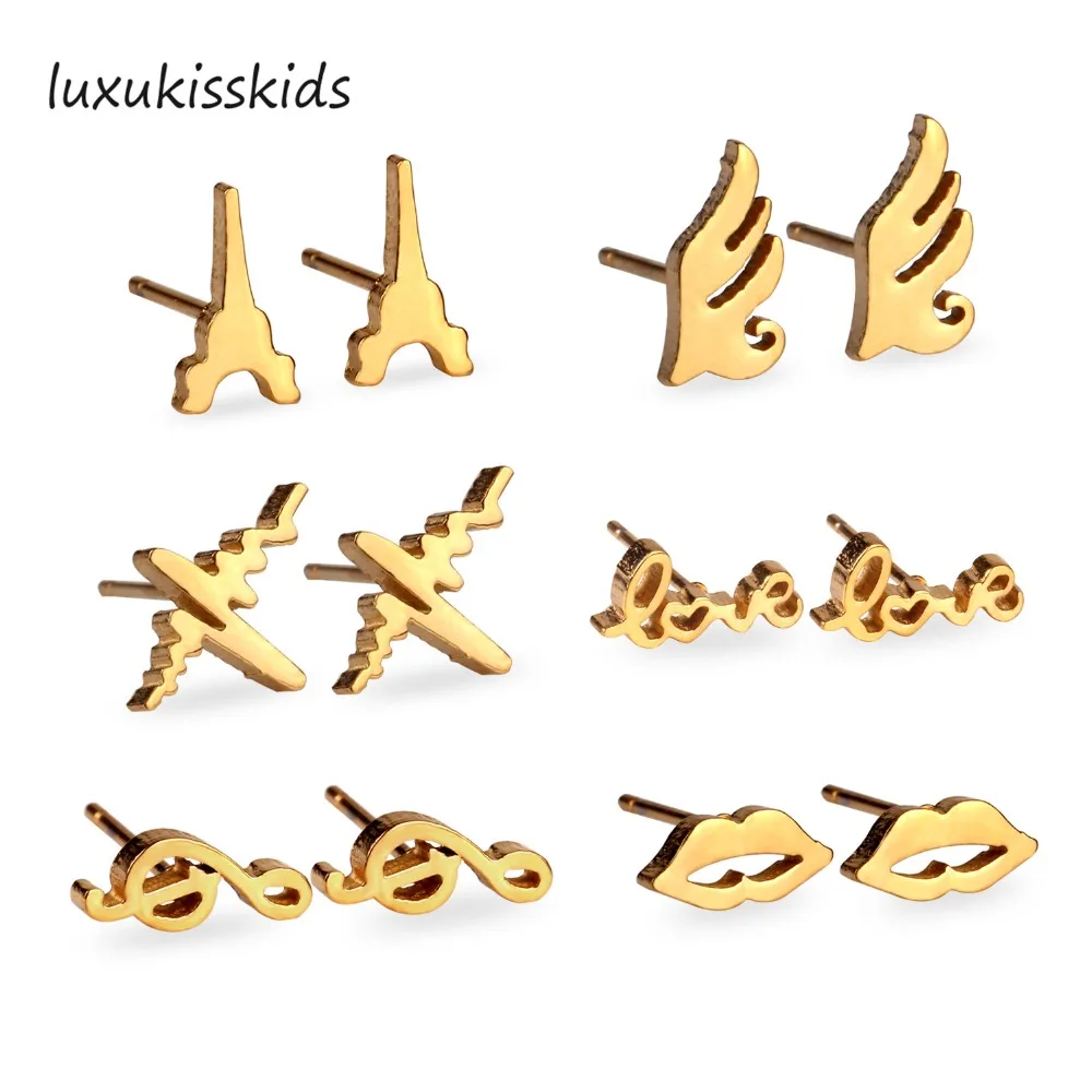 LUXUKISSKIDS Brand New 6 Pairs Different Shape Earrings Stainless Steel Earrings Set Stud Earrings For Women,Gold/ Silver
LUXUKISSKIDS Brand New 6 Pairs Different Shape Earrings Stainless Steel Earrings Set Stud Earrings For Women,Gold/ Silver