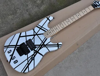 Hot Selling White with Black Strips Kra Custom Eddie Van Halen EVH Electric Guitar 5150
Hot Selling White with Black Strips Kra Custom Eddie Van Halen EVH Electric Guitar 5150