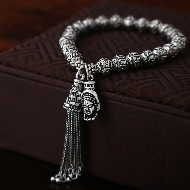 925 Sterling Silver Buddha Bracelet Women Guanyin Statue Charm Buddha Bead Bracelet for Women 2018
925 Sterling Silver Buddha Bracelet Women Guanyin Statue Charm Buddha Bead Bracelet for Women 2018