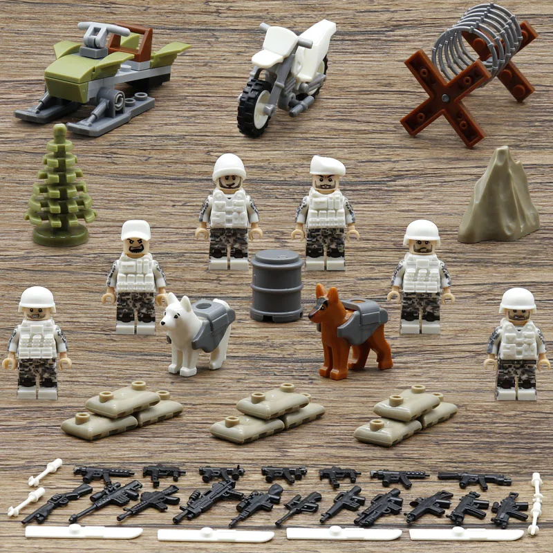 2018 New Military Army Snowy Special Forces Police Army With Weapons Gun Toys For Children Building Blocks Compatible With Legoe
2018 New Military Army Snowy Special Forces Police Army With Weapons Gun Toys For Children Building Blocks Compatible With Legoe
