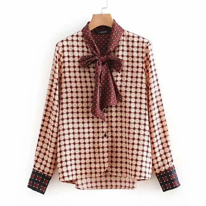 Geometric Print Bow Tie Women Blouses Chiffon Shirt Casual Plus Size Femininas Blusas Tops Woman Clothes
Geometric Print Bow Tie Women Blouses Chiffon Shirt Casual Plus Size Femininas Blusas Tops Woman Clothes