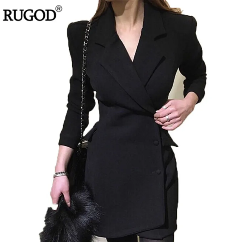 RUGOD Fashion Irregular Office Lady Outwear Business Dress Women Thick Long Sleeve Profession Dress Blazer Shirt Mini Dress 2018
RUGOD Fashion Irregular Office Lady Outwear Business Dress Women Thick Long Sleeve Profession Dress Blazer Shirt Mini Dress 2018