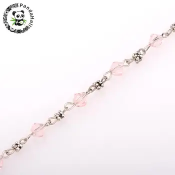 6mm Handmade Bicone Glass Beads Chains for Necklaces Bracelets Making, with Tibetan Style Beads and Antique Silver Iron Eyepins,
6mm Handmade Bicone Glass Beads Chains for Necklaces Bracelets Making, with Tibetan Style Beads and Antique Silver Iron Eyepins,