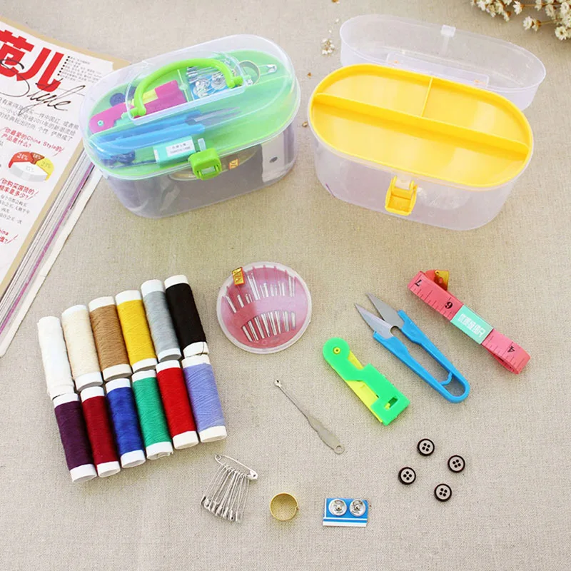 New 1 Set Thread Threader Needle Tape Measure Scissor Thimble Leather Mini Travel Plastic Storage Box Sewing Kit Tool
New 1 Set Thread Threader Needle Tape Measure Scissor Thimble Leather Mini Travel Plastic Storage Box Sewing Kit Tool