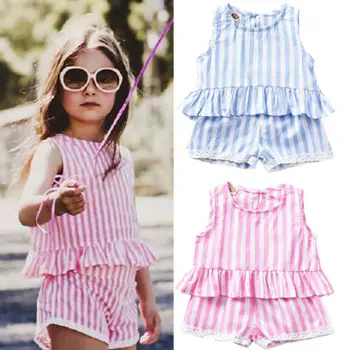 Casual Baby Girl Summer Outfits Sleeveless Striped Newborn Vest Tops+Patchwork Baby Shorts 2Pcs Set Newborn Clothes New 0-24M
Casual Baby Girl Summer Outfits Sleeveless Striped Newborn Vest Tops+Patchwork Baby Shorts 2Pcs Set Newborn Clothes New 0-24M