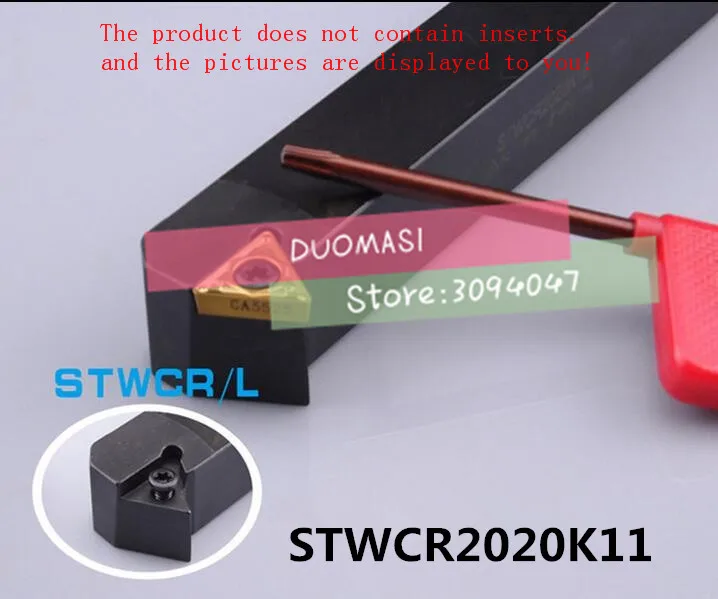 STWCR2020K11 20*20mm Metal Lathe Cutting Tools Lathe CNC Machine Turning Tools External Turning Tool Holder S-Type STWCR
STWCR2020K11 20*20mm Metal Lathe Cutting Tools Lathe CNC Machine Turning Tools External Turning Tool Holder S-Type STWCR
