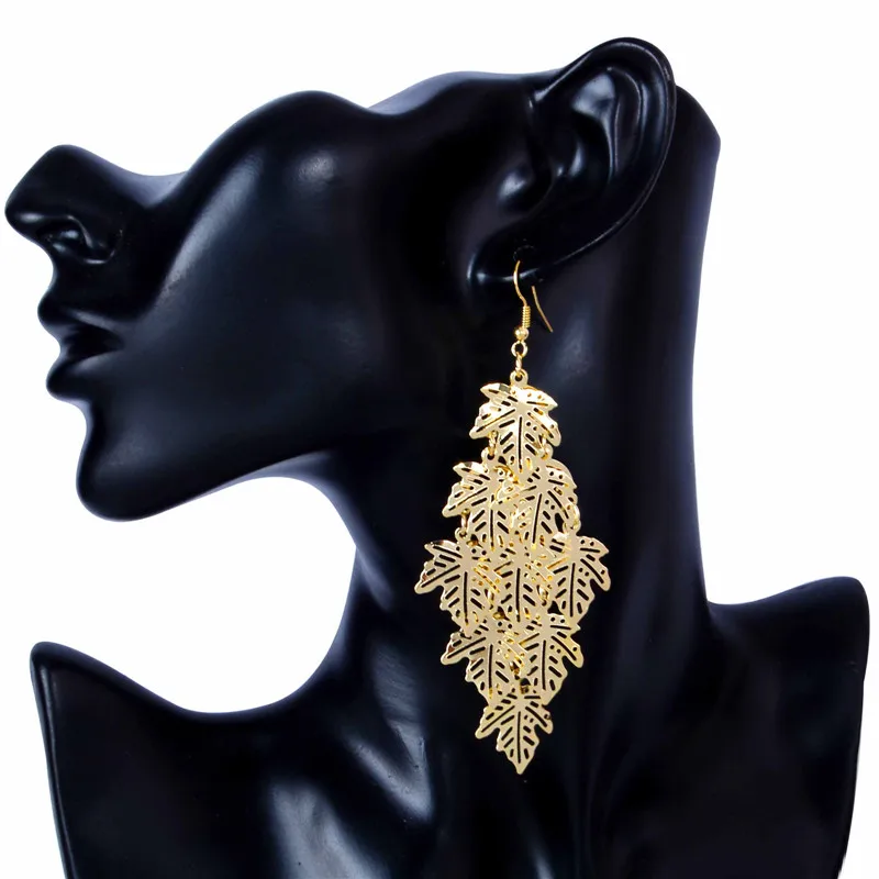 H:HYDE Classc design Bohemia Vintage Ethnic Gold Color Maple Leaf pendant shape dangle earrings For Women wholesale Gold Silver
H:HYDE Classc design Bohemia Vintage Ethnic Gold Color Maple Leaf pendant shape dangle earrings For Women wholesale Gold Silver
