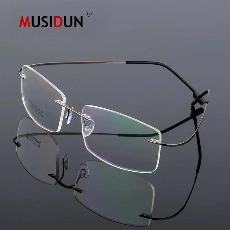 Optical Glasses Frame Man woman Titanium Alloy Rimless Eyeglasses Frame Flexible Myopia Prescription Spectacle Frameless Q863
Optical Glasses Frame Man woman Titanium Alloy Rimless Eyeglasses Frame Flexible Myopia Prescription Spectacle Frameless Q863