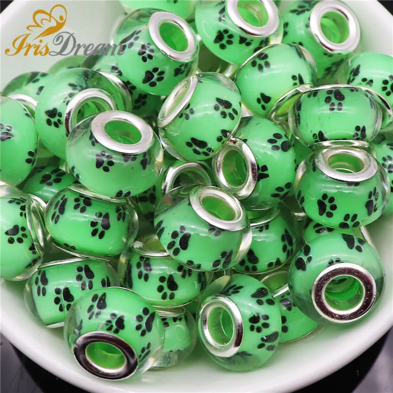 20Pcs/Lot New Cute Dog Paws Big Hole Rondelle European Beads Fit Pandora Charms Bracelet Chain Necklace for Jewelry Making Women
20Pcs/Lot New Cute Dog Paws Big Hole Rondelle European Beads Fit Pandora Charms Bracelet Chain Necklace for Jewelry Making Women