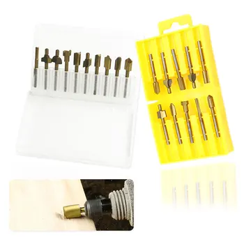 10pc Pointed Woodcraft Titanium-plated Plastic Boxed Gold Hhigh-speed Steel Woodworking Trimming Knife Small
10pc Pointed Woodcraft Titanium-plated Plastic Boxed Gold Hhigh-speed Steel Woodworking Trimming Knife Small
