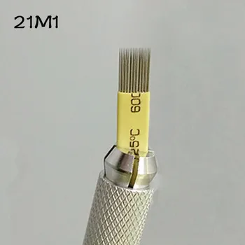 Top quality 100PCS disposable Microblading Shading Blades Tattoo Needles 21 Pins DOUBLE ROW Microblading 21M1 Fog Brow Needle
Top quality 100PCS disposable Microblading Shading Blades Tattoo Needles 21 Pins DOUBLE ROW Microblading 21M1 Fog Brow Needle