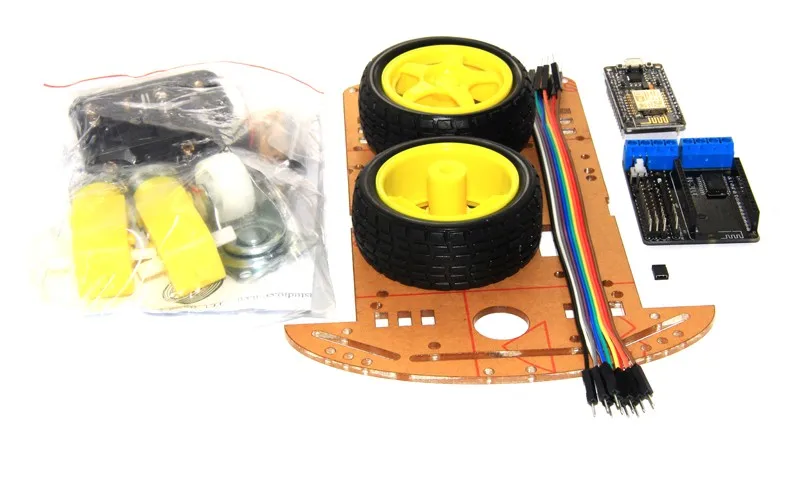 2WD L293D WiFi RC Smart Car with NodeMCU + Shield for ESP-12E based on ESP8266 mobile control 2WD L293D WiFi RC Smart Car with NodeMCU + Shield for ESP-12E based on ESP8266 mobile control