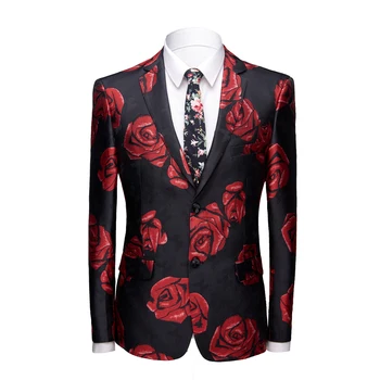 High Quality Blazer Men Autumn New Men Floral Blazer Jacket Plus Size Slim Fit Evening Party Dress Suit Jacket Men Clothes 2019
High Quality Blazer Men Autumn New Men Floral Blazer Jacket Plus Size Slim Fit Evening Party Dress Suit Jacket Men Clothes 2019